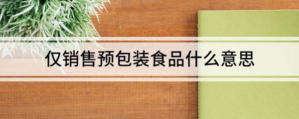 仅销售预包装食品什么意思